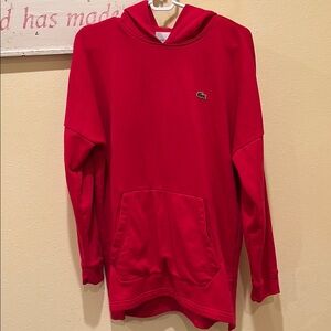 Lacoste Men's Red Hoodie Sweater